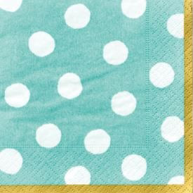 Spot On-Teal Beverage Napkins Pack of 20 | Bookazine HK