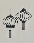 Tea Towel With Grey Lanterns | Bookazine HK