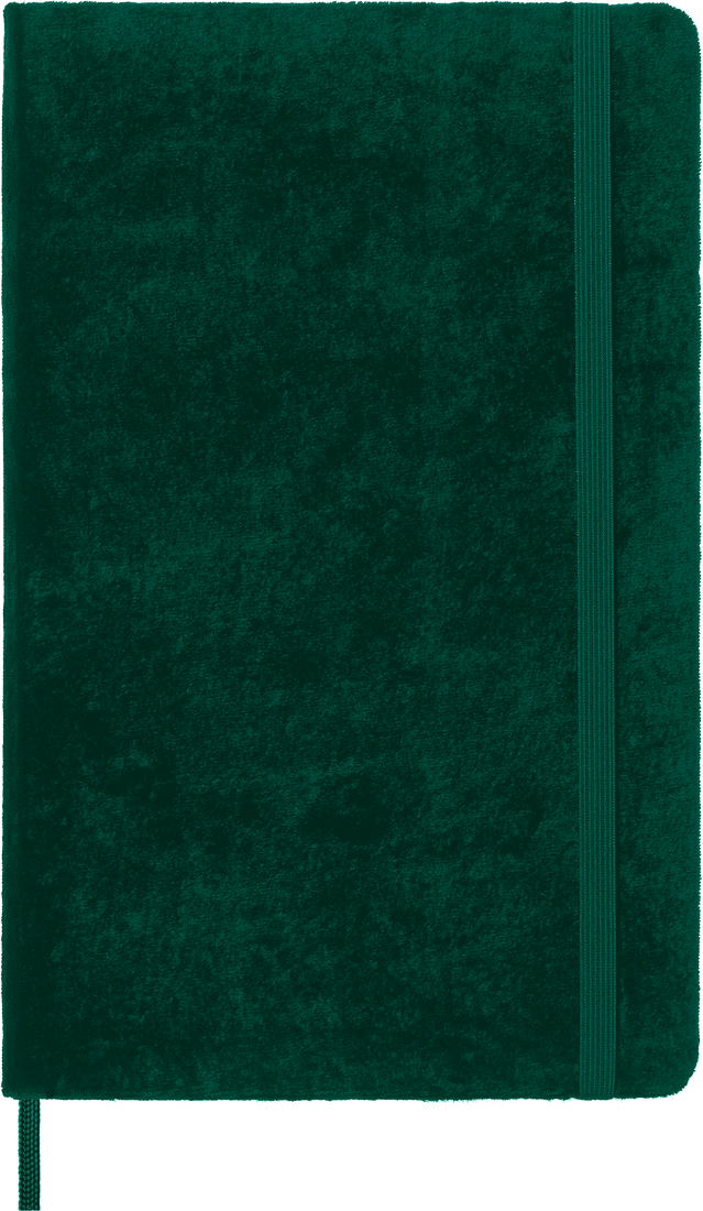 Green Large Ruled Velvet Notebook  | Bookazine HK