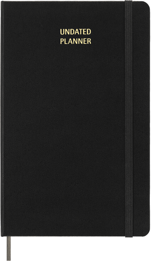 Undated Weekly Notebook Large Black | Bookazine HK