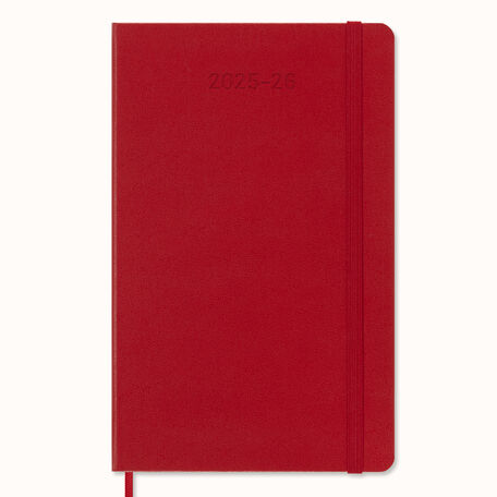 18M Weekly Hardcover Notebook Large Scarlet Red | Bookazine HK
