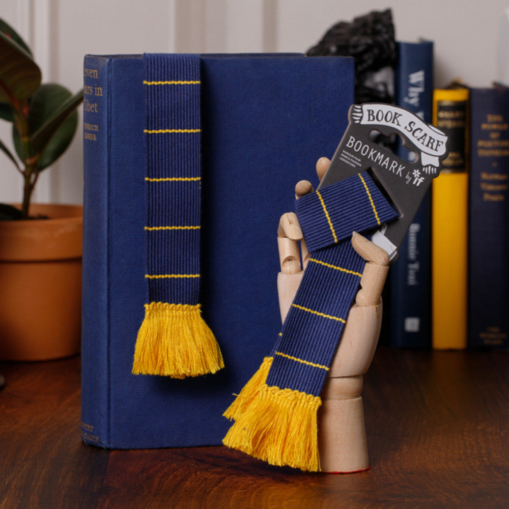 book-scarf-bookmark-navy-yellow