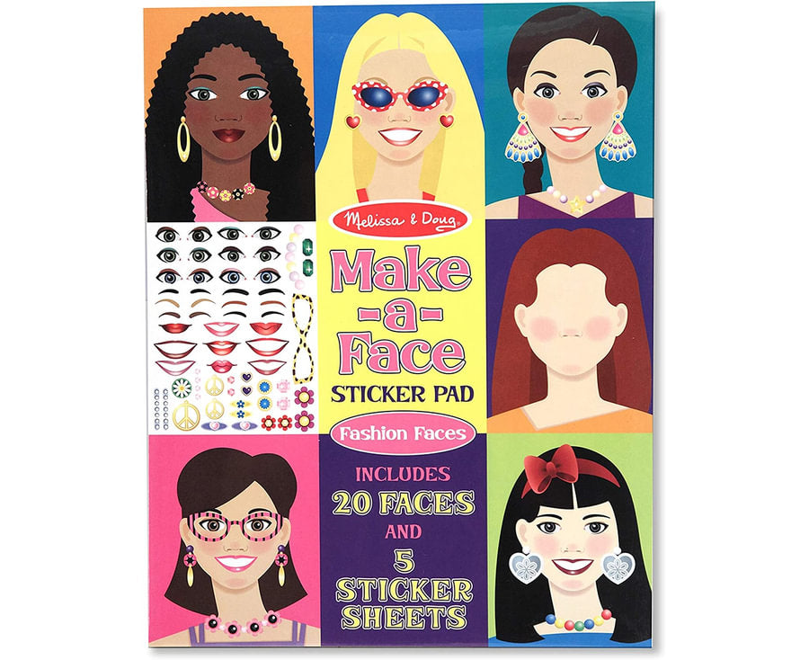 Make A Face Fashion Faces Sticker Pad