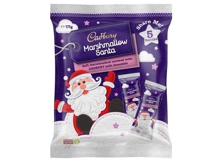 Cadbury Marshmallow Santa Sharepack 175G | Bookazine HK