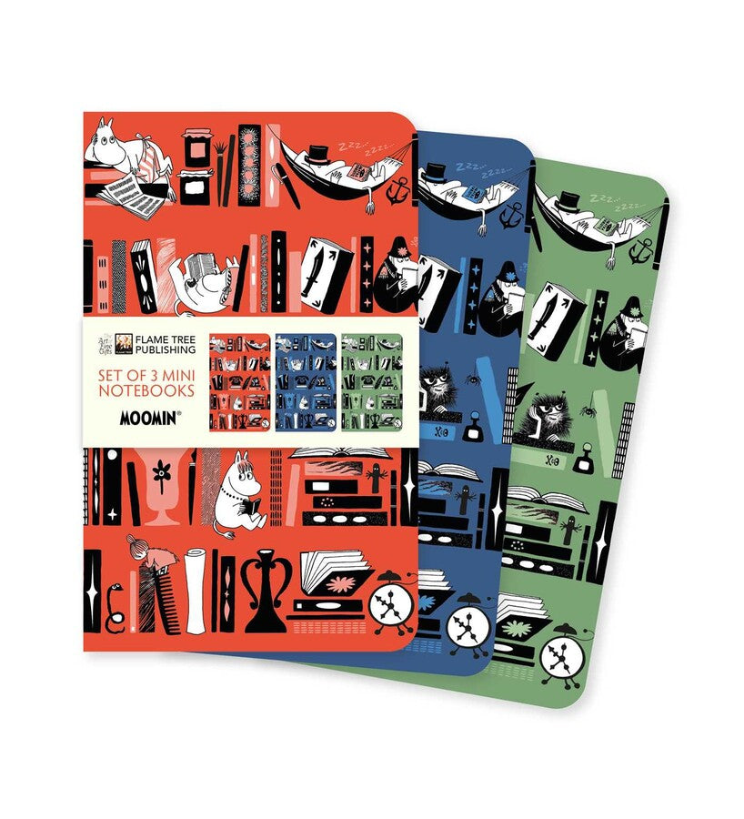 Moomin Bookshelves Set of 3 Mini Notebooks | Bookazine HK