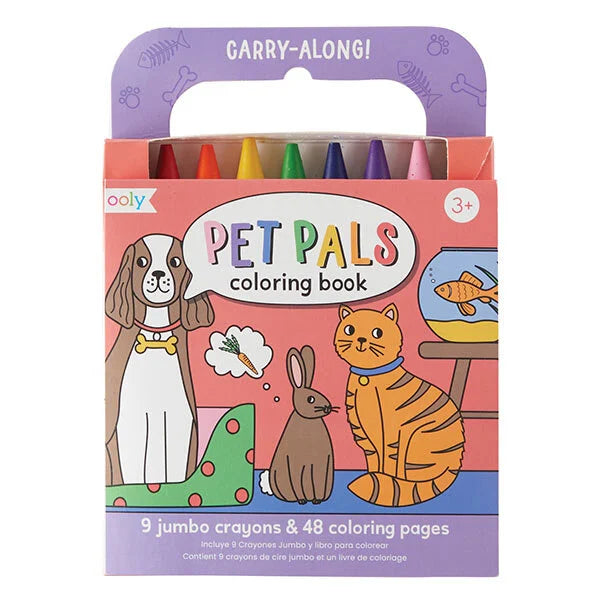 Carry Along Crayon And Coloring Book Kit - Pet Pals (Set of 10) | Bookazine HK