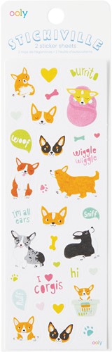 Stickiville Skinny Stickers: Corgis | Bookazine HK