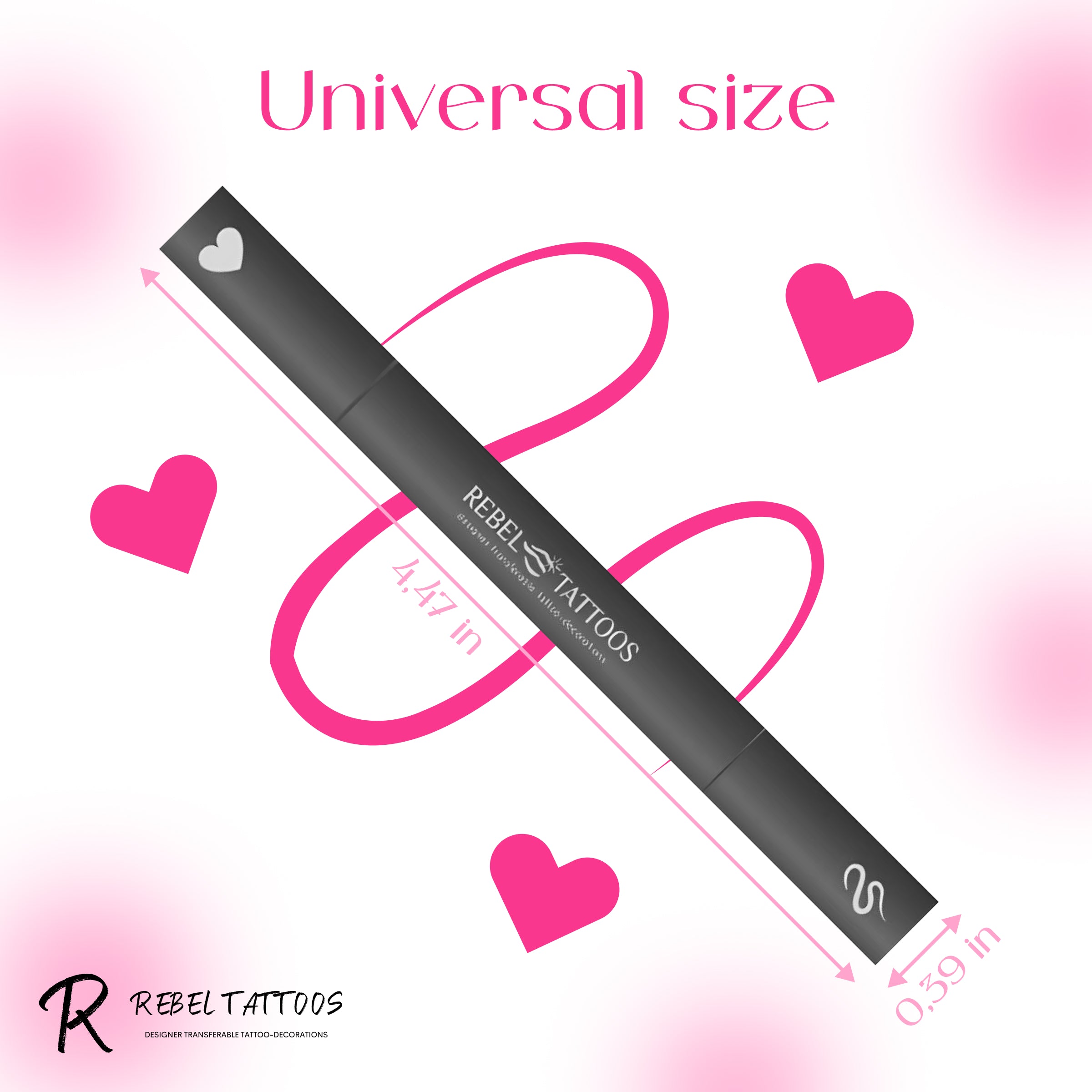 Pink Heart Eye Liner Stamp