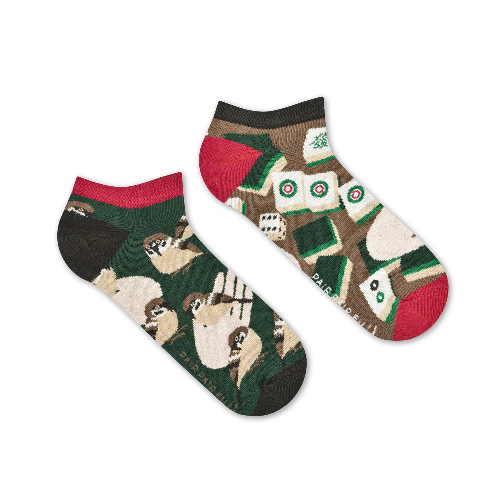 Mahjong & Sparrow Low Adult Ankle Socks | Bookazine HK