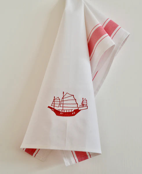 Tea Towel With Red Junk | Bookazine HK