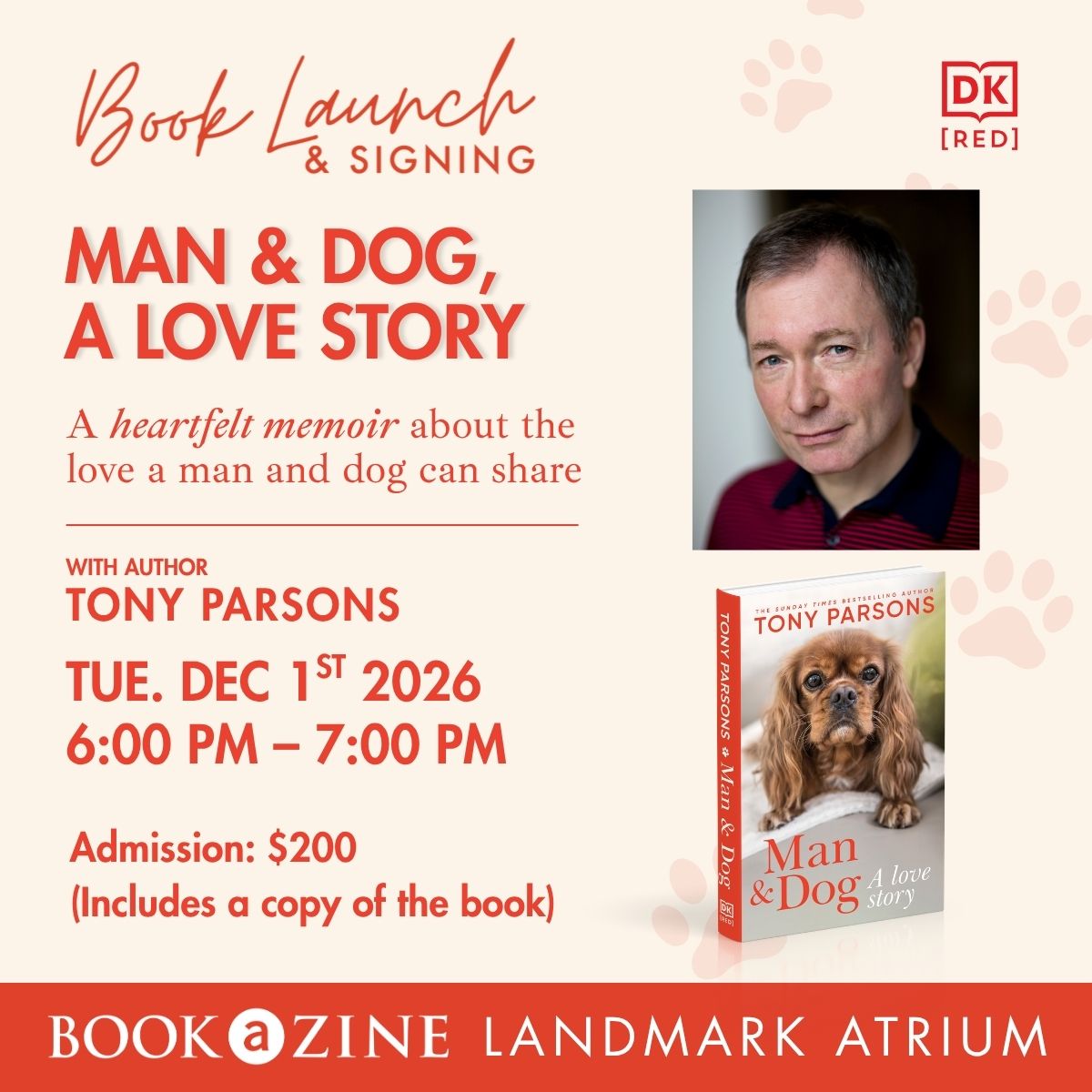 Book Launch &amp; Signing: Man &amp; Dog: A Love Story with Tony Parsons