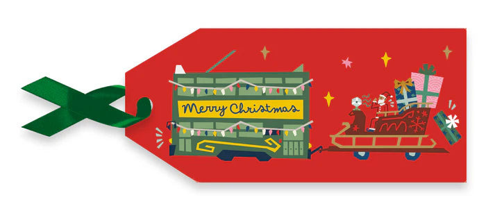 Festive Tram Christmas Gift Tag | Bookazine HK