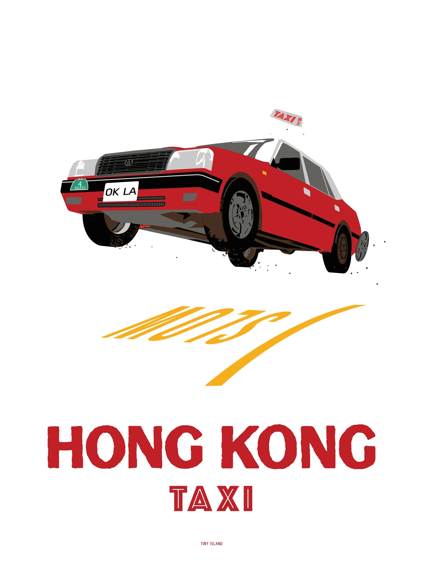 Hong Kong Red Taxi Offset Print | Bookazine HK