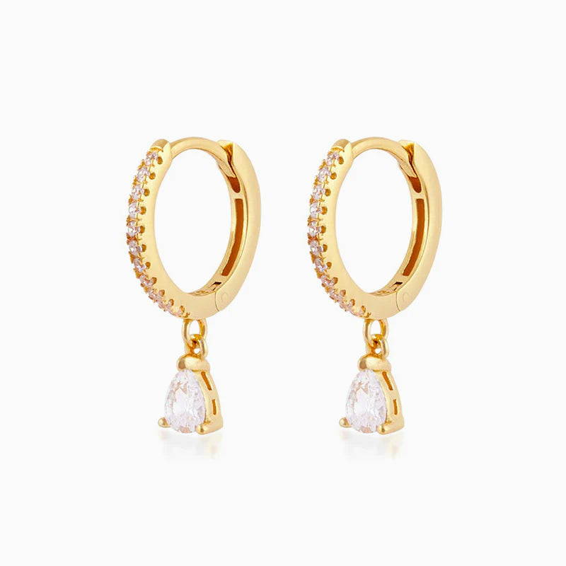 Teardrop Bling Huggies Earrings | Bookazine HK