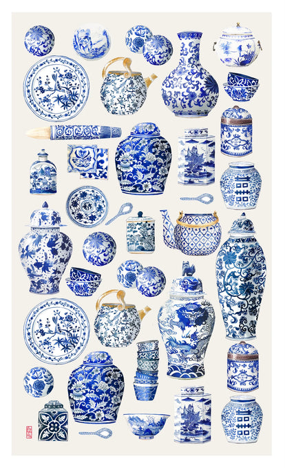 Chinese Porcelain Tea Towel | Bookazine HK