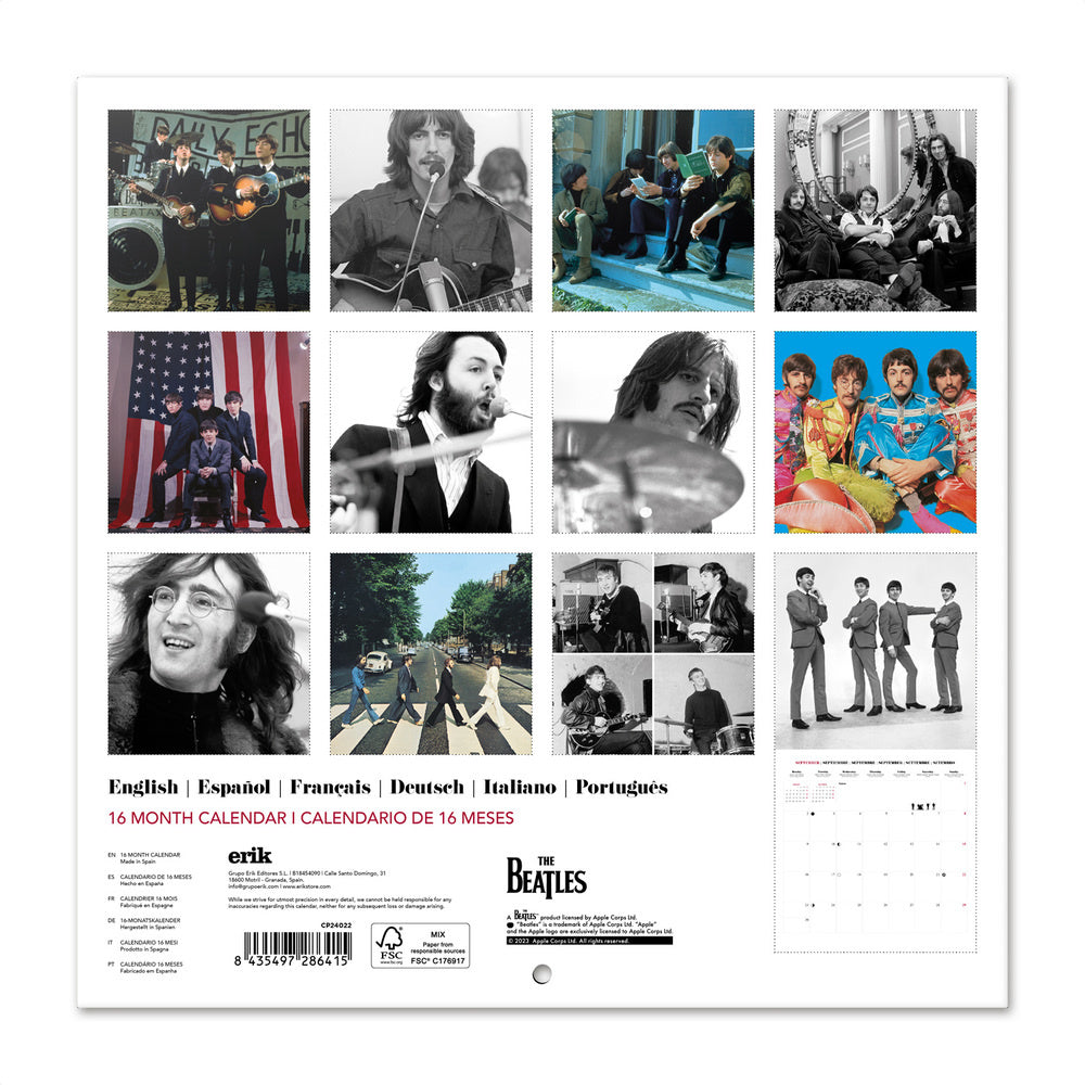 The Beatles Wall Calendar 2025