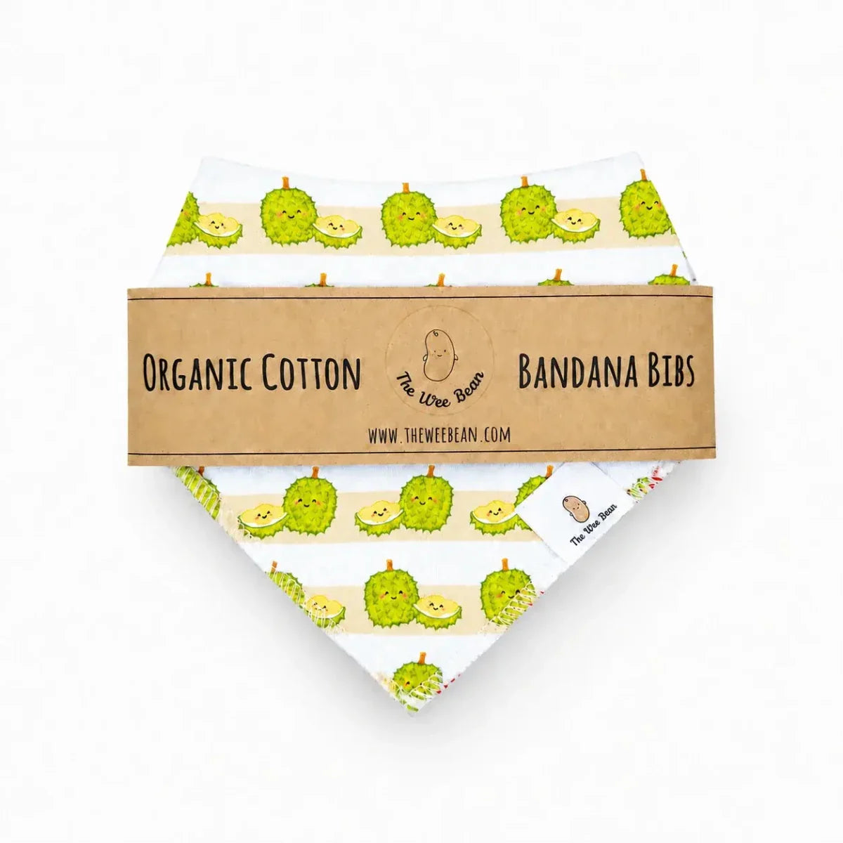 Lychee &amp; Durian Organic Cotton Bandana Bibs 2Pc Set | Bookazine HK