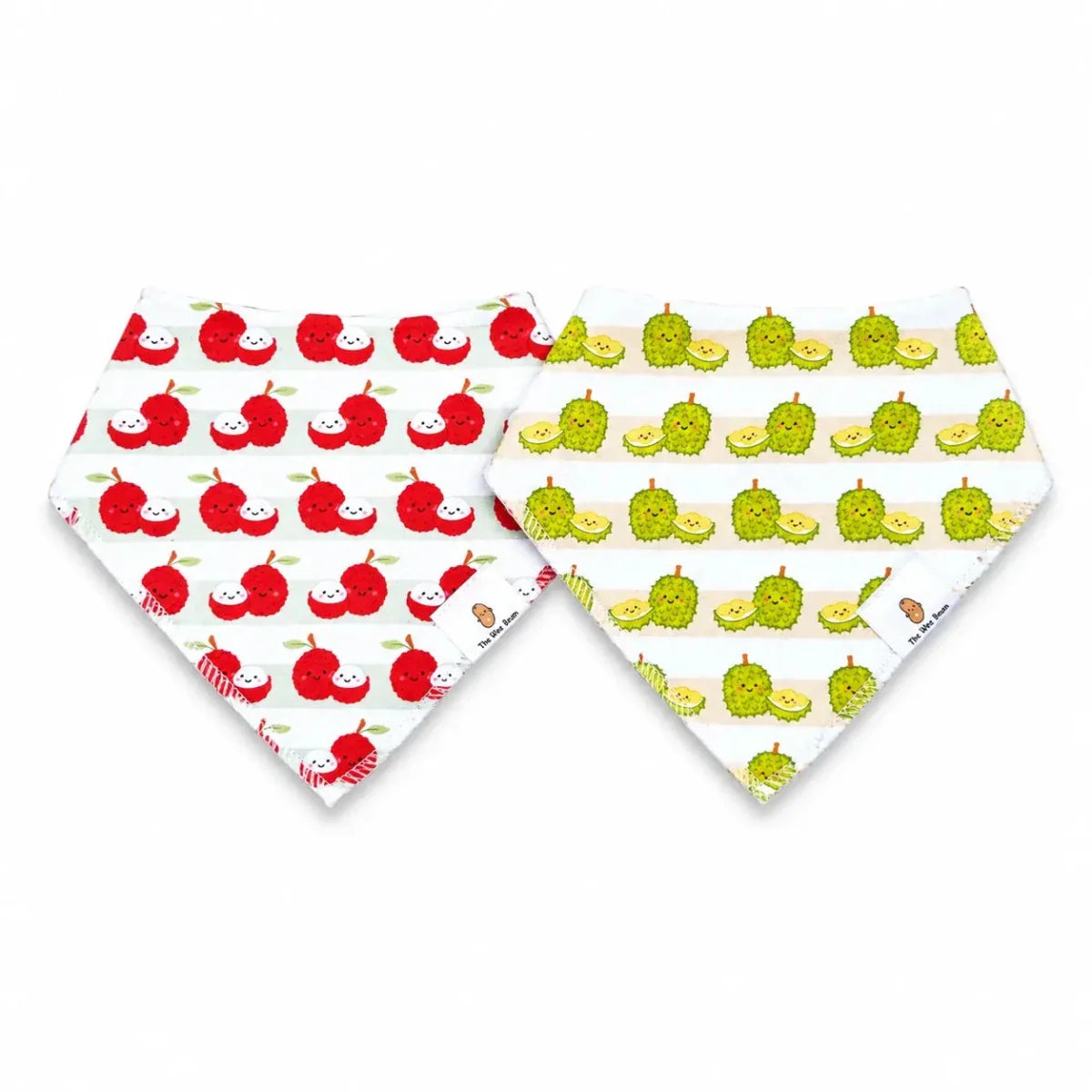 Lychee &amp; Durian Organic Cotton Bandana Bibs 2Pc Set | Bookazine HK