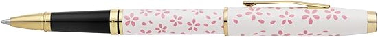 Coventry Cherry Blossom Pearl White Lacquer Rollerball Pen | Bookazine HK