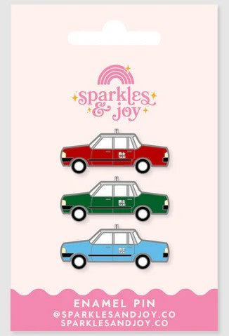 The Trio Taxi Enamel Pin Set | Bookazine HK