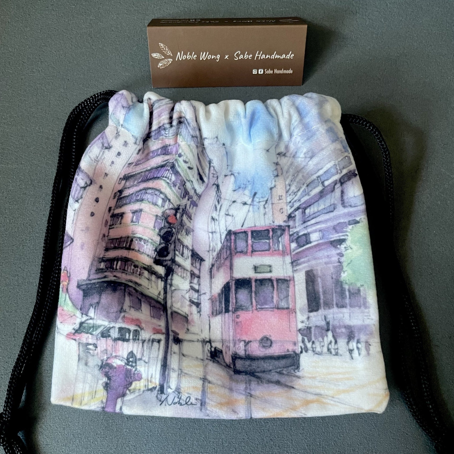 Hong Kong Tram Drawstring Bag | Bookazine HK