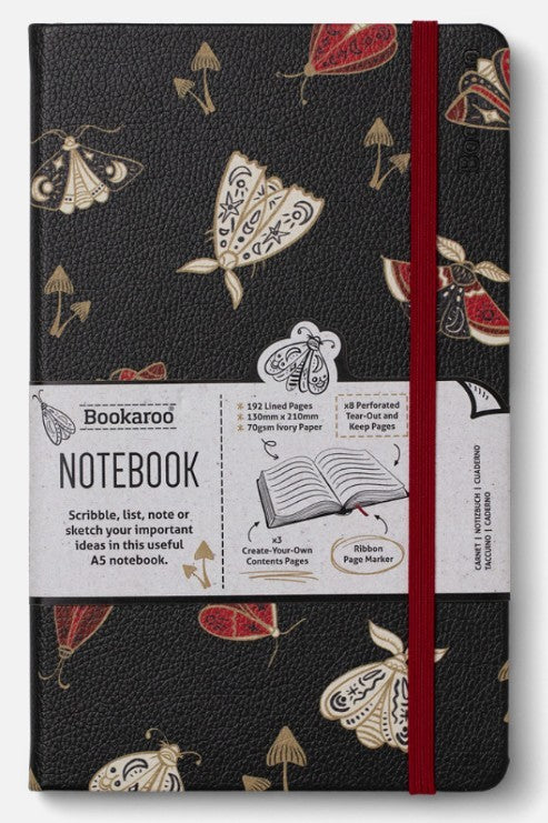 Bookaroo Dark Moth A5 Journal  | Bookazine HK