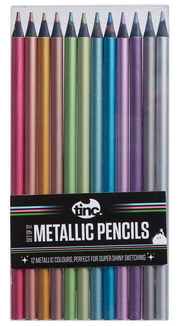  Set Of 12 Metallic Colouring Pencils | Bookazine HK