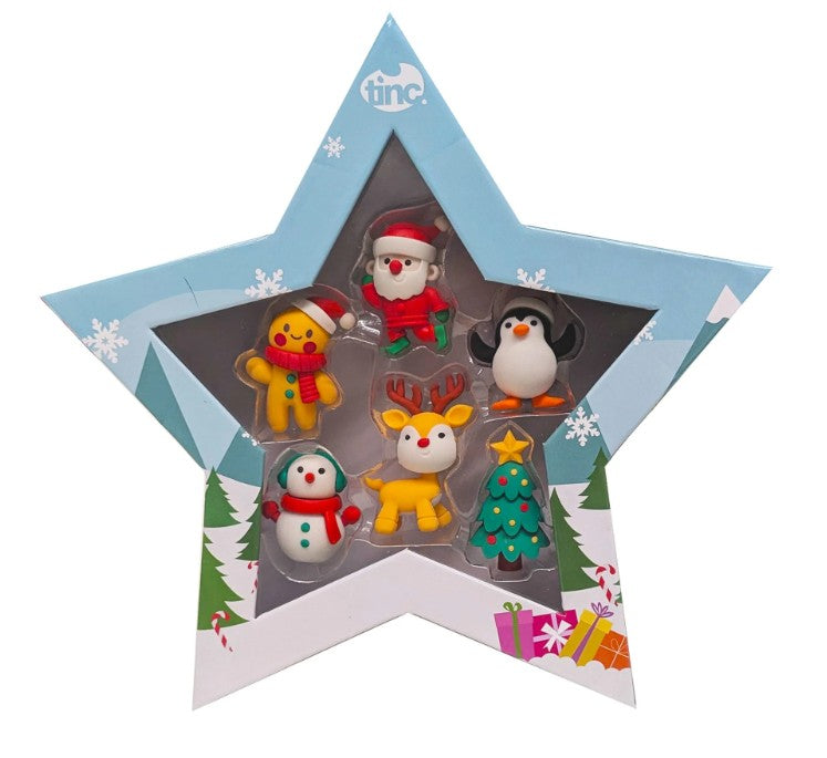 Xmas Erasers Set Of 6 | Bookazine HK