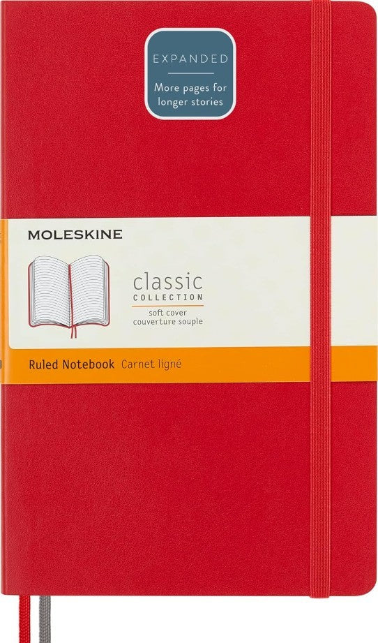 Large Expanded Notebook Scarlet Red Softcover | Bookazine HK