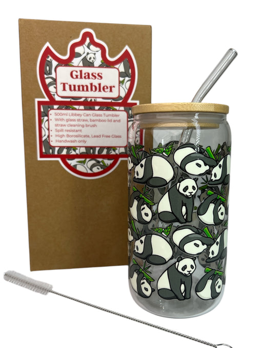 Pandas Glass Tumbler 450Ml | Bookazine HK