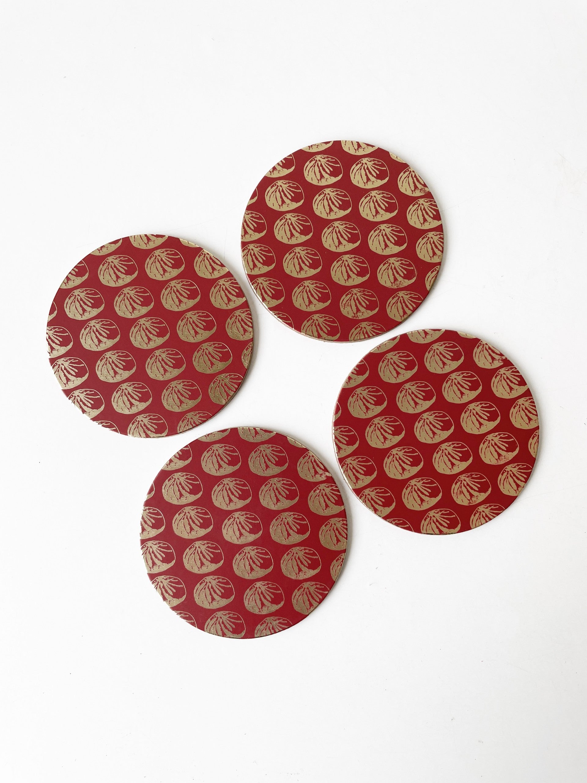 Red & Gold Baozi Coasters | Bookazine HK