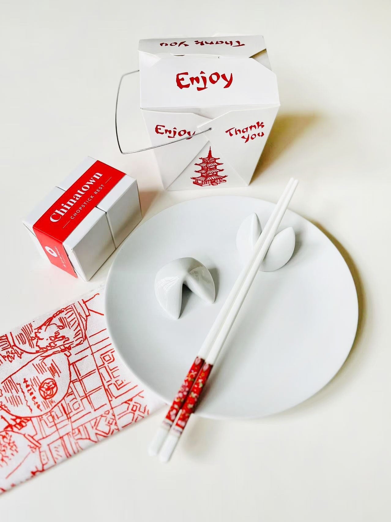 Fortune Cookie Chopstick Rests Set Of 4 | Bookazine HK