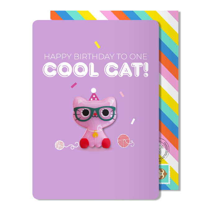 Cool Cat Birthday Magnet Card | Bookazine HK