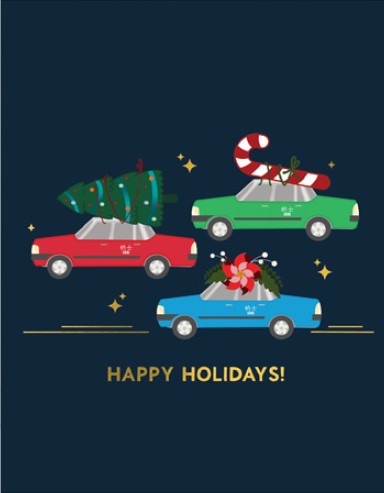 Holiday Taxis Greeting Card | Bookazine HK