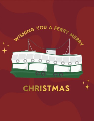 Ferry Merry Christmas Card | Bookazine HK