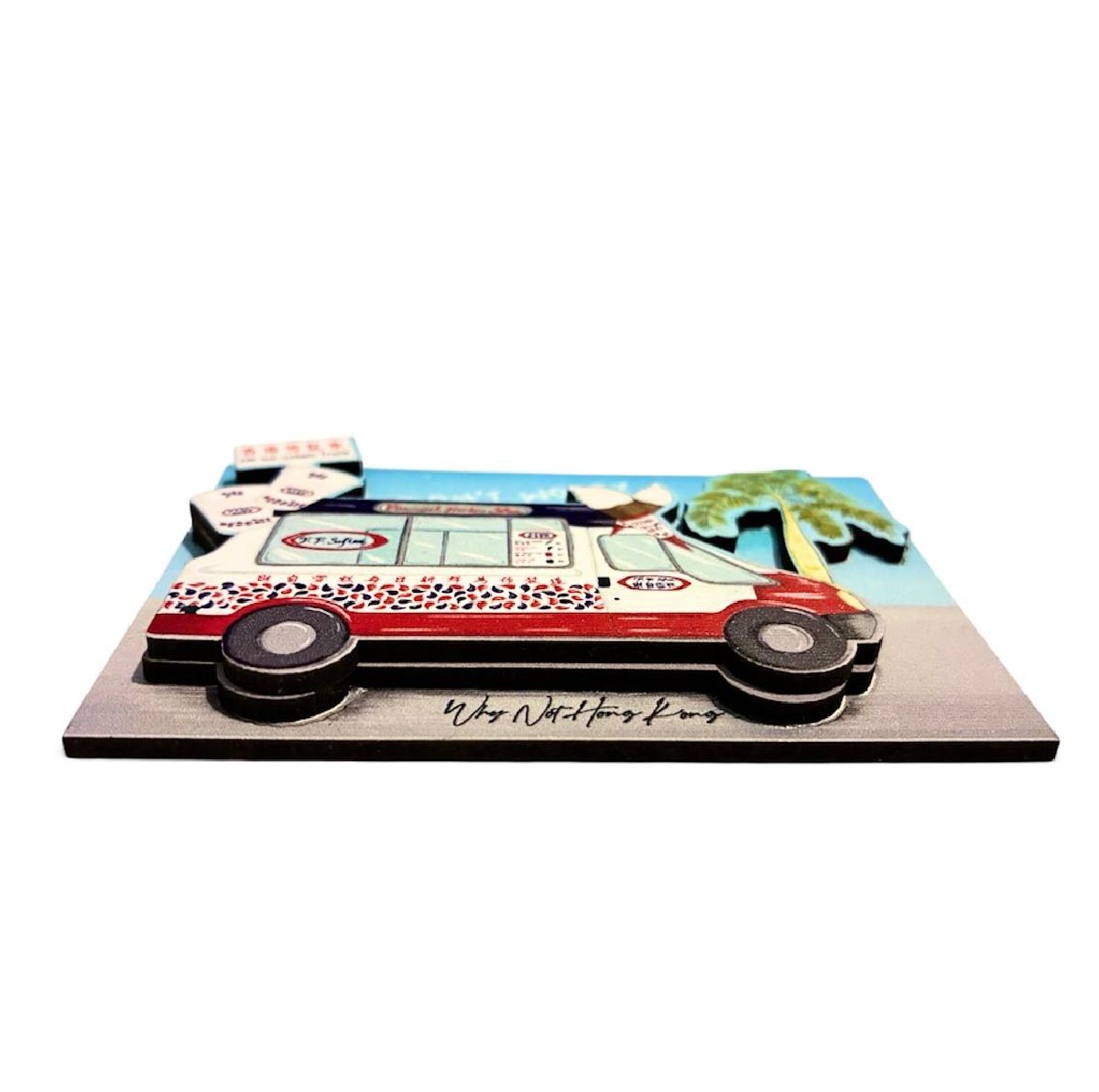 Ice-cream Truck Wooden Three Layers Magnet | Bookazine HK