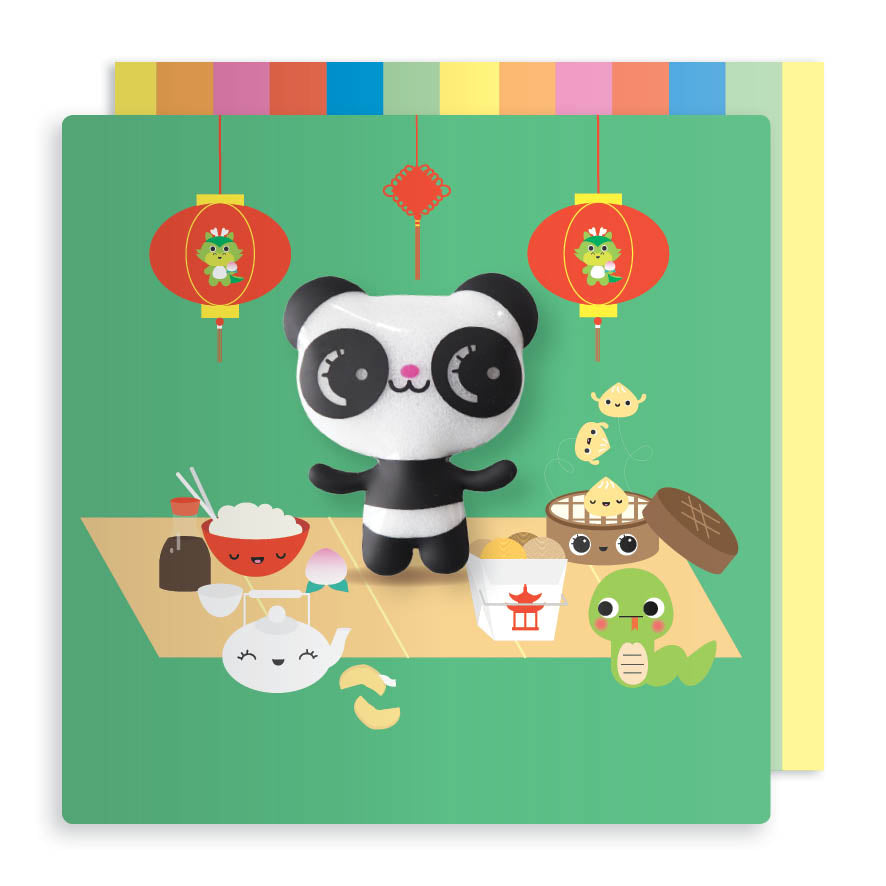 Panda Dim Sum Picnic Magnet Card | Bookazine HK