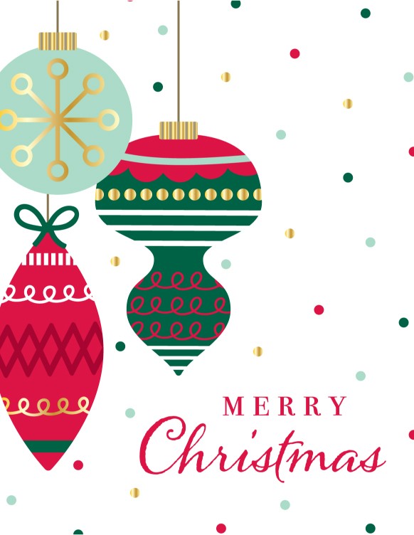 Merry Christmas Baubles Boxed Cards Pack Of 20 | Bookazine HK