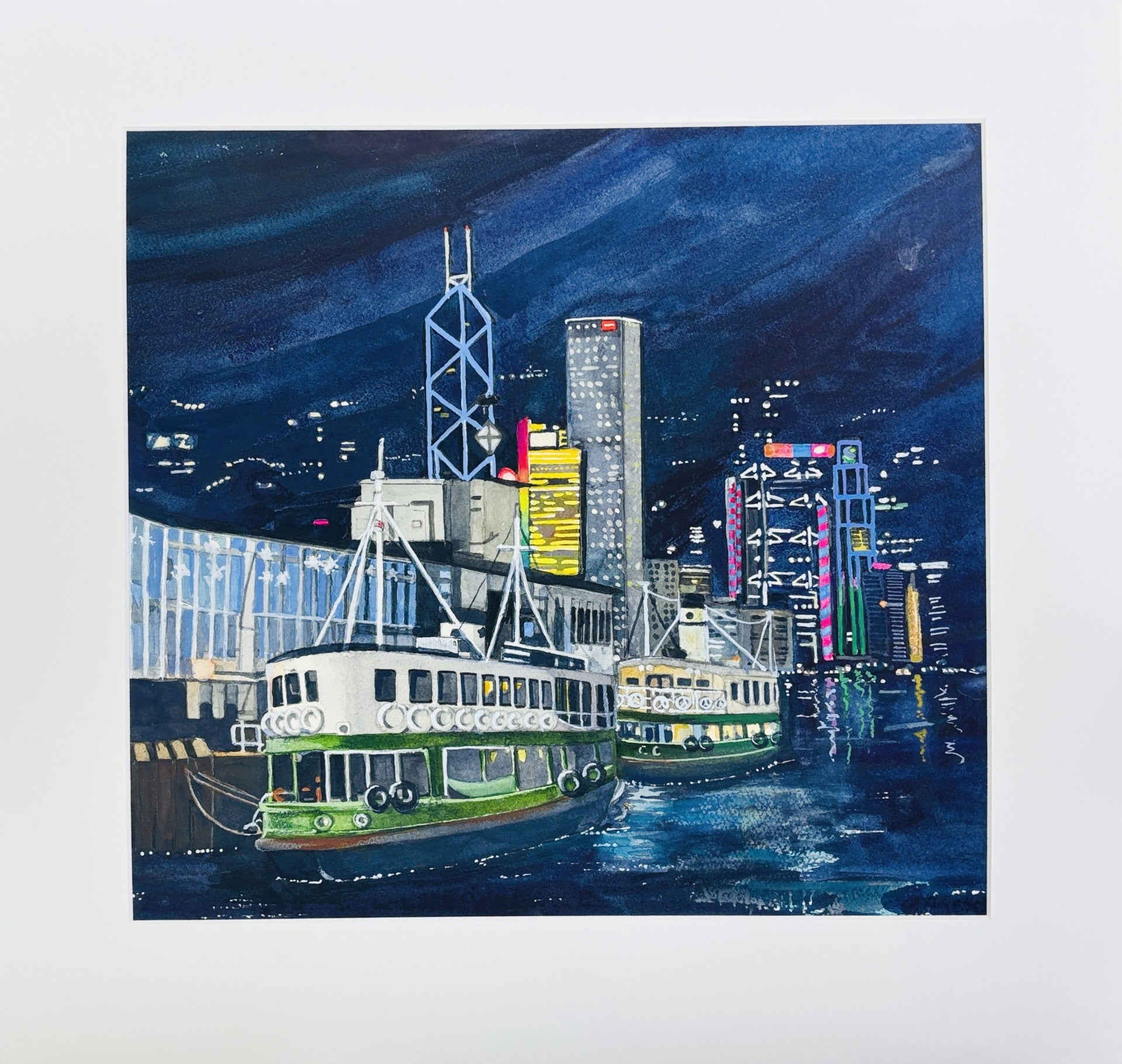 Night Star Ferry Original Painting  | Bookazine HK