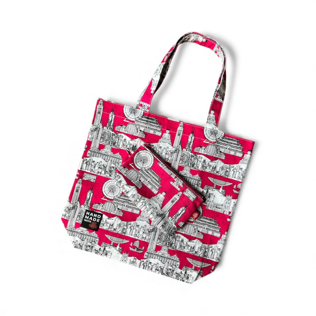 Landmark Magenta Canvas Bag With Pouch  | Bookazine HK
