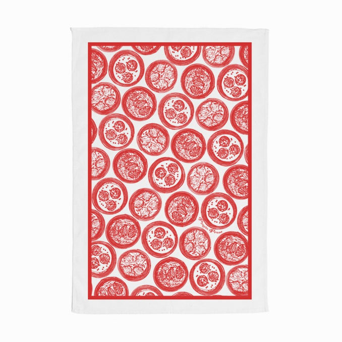 Red Dim Sum Tea Towel | Bookazine HK