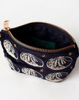 Navy Baozi Velvet Purse