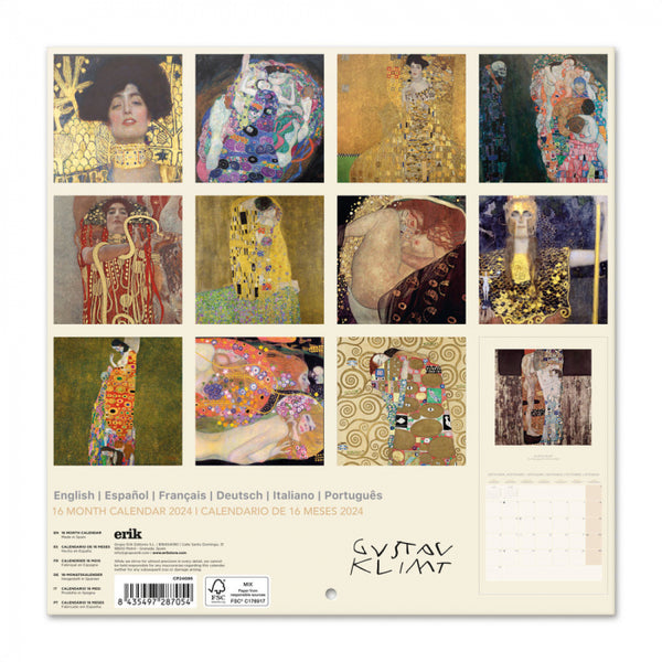 Gustav Klimt 2024 Wall Calendar Bookazine HK gustav-klimt-2024-wall-calendar-bookazine-hk