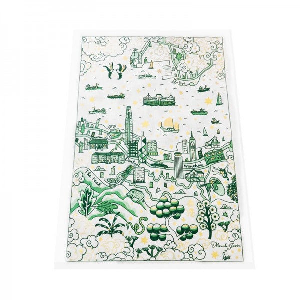 Green Toile Tea Towel | Bookazine HK