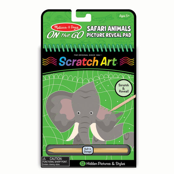 On the Go Scratch Art: Hidden Picture Pad - Safari Animals