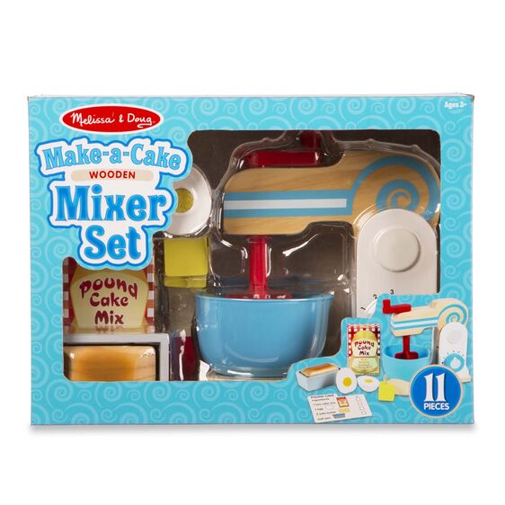 Wooden Make-a-Cake Mixer Set - Bookazine