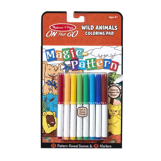 Magic Pattern - Wild Animals Coloring Pad - Bookazine