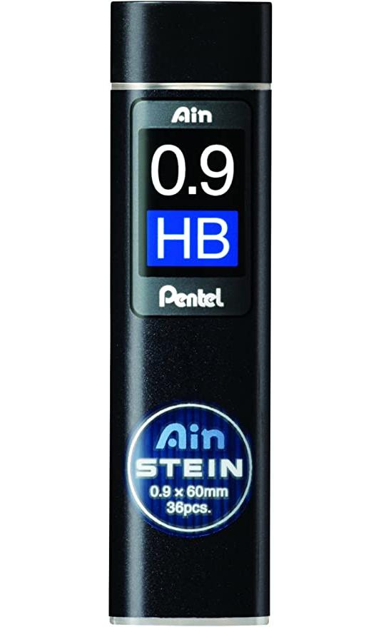 Pentel Ain Stein Mechanical Pencil Lead, 0.9mm HB, 36 Pieces (C279-HB)