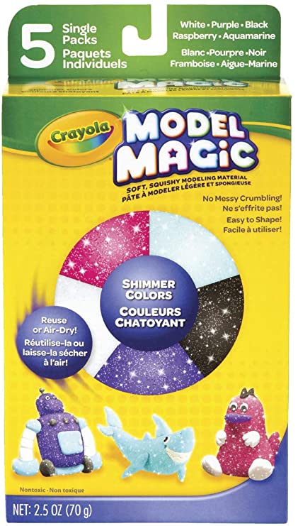 Crayola Model Magic, 5 Shimmer, 0.5, Gift for Kids, 5 oz, Assorted Color