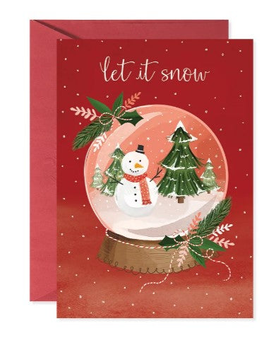 Snowman In Snowglobe Greeting Card
